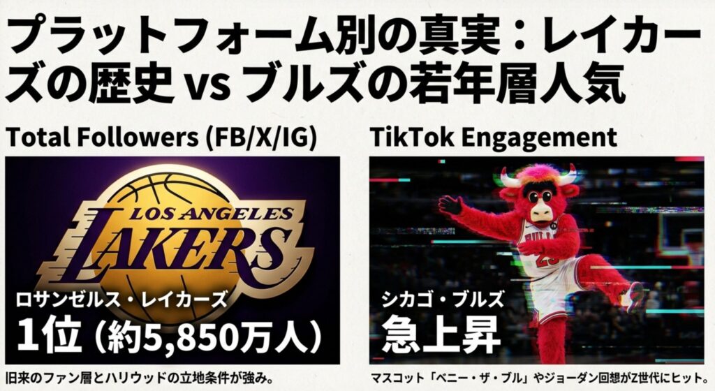 オクラホマシティ・サンダーやデトロイト・ピストンズなど、2026年に躍進する次世代チームの強さと評価を解説するスライド。